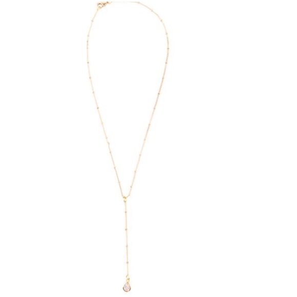 Frasier Sterling Crystal Drop Necklace - Picture 3 of 7